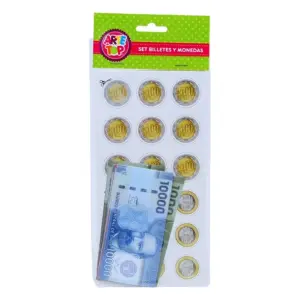 Set recortable de billetes y monedas